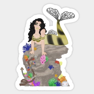 Mermaid - Bee happy Sticker